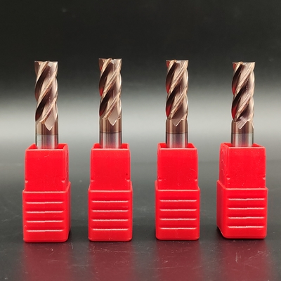 کاربید تنگستن انتهای آسیاب مربع 4 فلوت HRC55 D4 D6 D8 D10 D20mm با پوشش