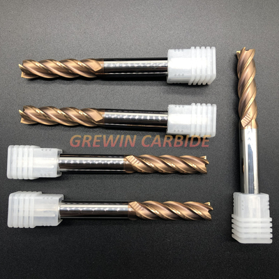 HRC55 TiSIN Coating 4 Flutes End Mill Cutter Tongsten Carbide End Mill Cutter ابزار CNC